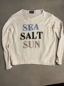 Wooden Ships SEA SALT SUN Pullover oversized Knit Sweater Cream Ivory Women's XS - Picture 1 of 2