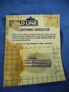 GOLD LINE CB HAM Radio Coax Cable Lightning Arrestor Base Antenna - FREE SHIP! - Zdjęcie 1 z 5