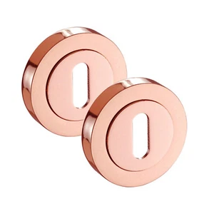 Roségold Schlüsselloch Rosetten mit polierter Oberfläche (Paar) - Bild 1 von 2