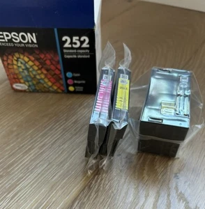 Epson 252 Standard-capacity Magenta/Yellow Original Ink Cartridge And XL Black - Picture 1 of 5