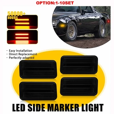 Luz marcadora lateral LED ahumada para Pontiac Firebird/Trans ámbar y roja 1970-1981 Foto 1 de 4