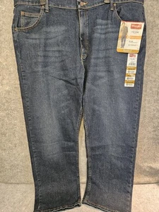 Wrangler Men’s Five Star Flex Relaxed Fit Jeans 42x30 Stretch Blue Comfort NEW - Picture 1 of 12