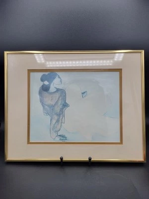 Vintage RC Gorman Lithograph Print Framed Art Navajo Woman Native American - Image 1 of 4