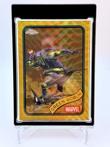 🔥 2025 TOPPS CHROME MARVEL GREEN GOBLIN GOLD WAVE /50 #161 - Picture 1 of 3