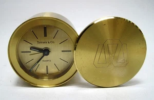 Tiffany & Co Swiss Made Brass Swivel Door Travel Alarm Clock - Picture 1 of 4
