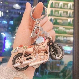 Carton Motorcycle Keychain Speed Motorbike Pendant Keyring for Hanging - Picture 1 of 13