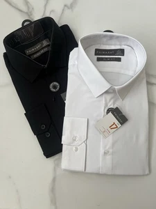 MENS LONG SLEEVE SHIRT SOLID COLOUR - Picture 1 of 9