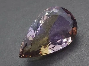 Huge Flawless Ametrine Gemstone - Faceted Loose Ametrine 20.00 CTS Pear Shape - Foto 1 di 10