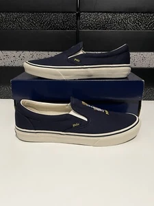 Nuevo Polo Ralph Lauren Keaton Polo Oso Azul Marino Lona 816861089001 Hombres Talla 8.5-9.5 - Imagen 1 de 7