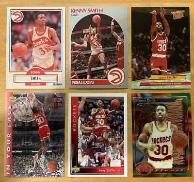 Kenny Smith (6) With 1990-91 Fleer & Topps Finest Basketball Hawks/Rockets как новый - Изображение 1 из 2