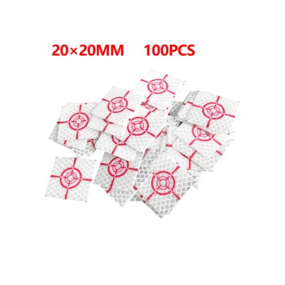 100PCS Red Circle High Quality 3M Reflector Sheet 20X20mm Reflective Tape Target