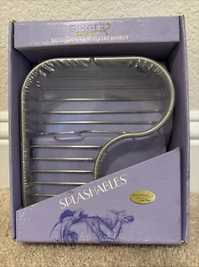 Ginger Splashables Combo Corner Basket Satin Nickel NIB Shower Bathroom 504-15 - Picture 1 of 3