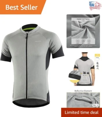 Jersey de ciclismo para hombre con tela de malla que absorbe la humedad y detalles reflectantes Foto 1 de 4