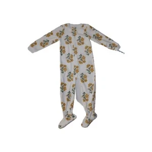 Carters Fleece Footed Pajama Blanket Sleeper Size 6 7 8 10 12 14 Yellow Flowers - Picture 1 of 9