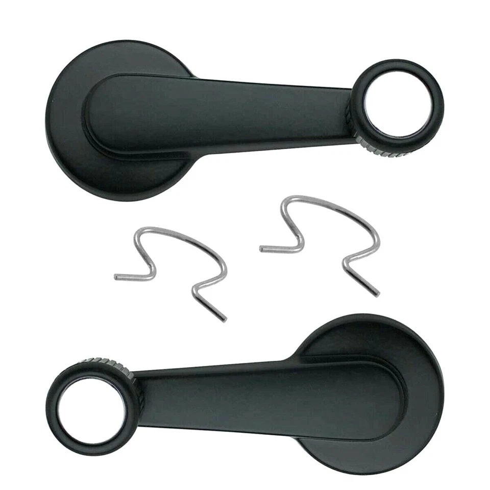 2 NEW Inside Manual Window Crank Handles Black for 85-93 BLAZER S10 JIMMY S15 - Image 1 of 4