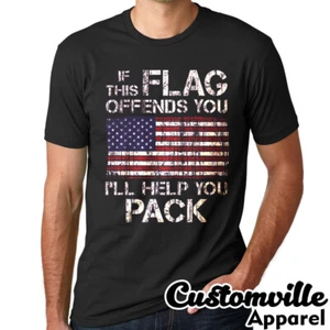 🔥 If This Flag Ofends You I'll Help You Pack Camiseta Veterano Patriótico América - Imagen 1 de 17