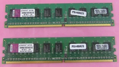 Kingston KVR667D2E5K2/2G 2GB(2X 1GB) DDR2-667CL5 ECC 240-Pin DIMM Kit Of 2 - Image 1 of 3