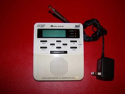Midland Weather Radio WR-100 Storm Warning Alert NOAA Alarm Tornado Hurricane - Image 1 of 3