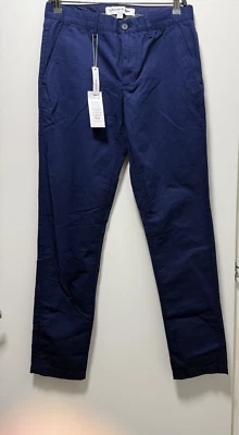 Lacoste Navy Cotton And Linen Classic Chinos. Size: 32/Medium Made In France NWT - Image 1 of 4