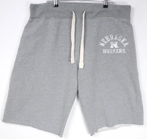 Nebraska Cornhuskers Huskers Sweats Shorts Sweatshirt Material Gray Mens XL Cover