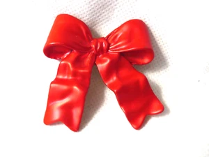 Weihnachten rote Schleife Urlaub Anstecknadel Brosche - Bild 1 von 2