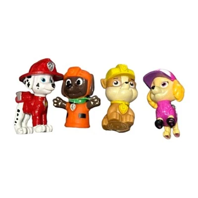 4 bonecos de PVC/borracha Paw Patrol cachorro bolo topper entulho Marshall Skye Zuma - Imagem 1 de 4