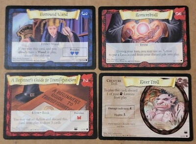 Harry Potter TCG Lot 4 Borrowed Wand River Troll Remembrall Beginners Guide - Image 1 of 4