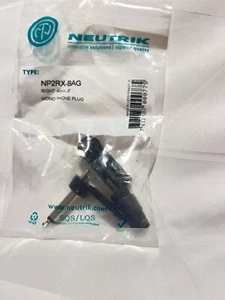 QTY-2 Neutrik NP2RX-BAG Right Angle TS Mono 1/4 Nickel Black Guitar Speaker Plug - Picture 1 of 4