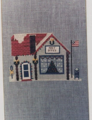 Post Office Christmas Village Stitchery Cross Stitch Pattern Holly House Designs - Image 1 of 2