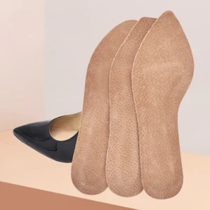 Self Adhesive Genuine Leather Shoe Insoles Pad Pigskin Soft for Sandal Daily New - Picture 1 of 14