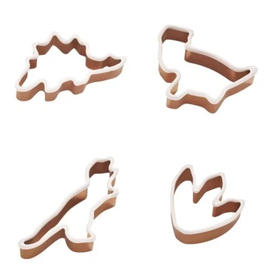 LURCH Ausstechformen Dinos 4er Set: 3 verschiedene Dinos und Pfote - Bild 1 von 4