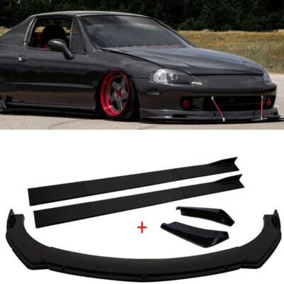 Front Bumper Lip Spoiler Splitter/Side Skirt/Rear Canard For Honda Civic Del Sol - Imagem 1 de 4