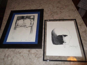 Vintage Tom Kregel handsigniert nummeriert Surrealismus Block Radierung Lot dunkle Kunst - Bild 1 von 5