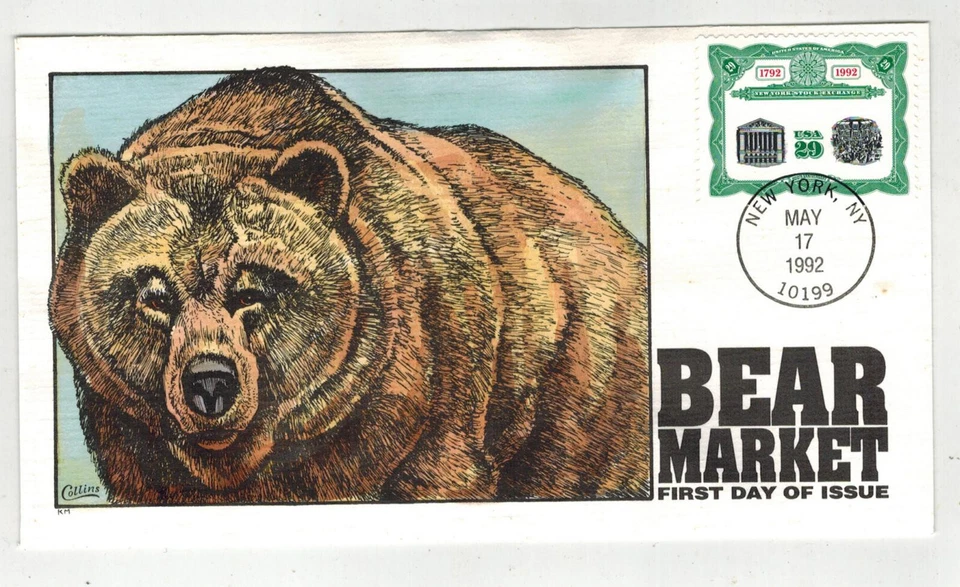 1991 COLLINS HANDPAINTED 2630 NY STOCK EXCHANGE FINANCING BEAR MARKET - Image 1 of 1