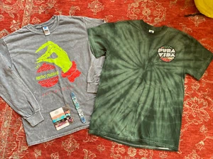 Volleyball Tee Shirts Pura Vida Tie Die shirts Adult Sz Medium - Picture 1 of 7