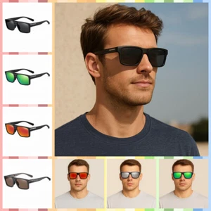 Men Polarized Sports Driving Sunglasse Anti-Glare UV Comfort Fit Cycling Running - Picture 1 of 84