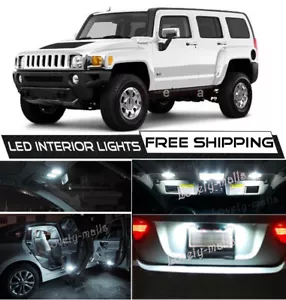 9Pcs Xenon White Interior LED Lights Package For 2006-2010 Hummer H3 + FREE TOOL - Picture 1 of 11