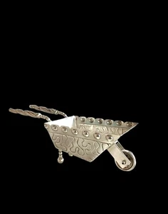UNIQUE 925 Plata Judío Huevo Carretilla PASCUA NETAFIM ISRAELÍES Judaica פסח - Imagen 1 de 13