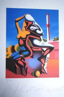 KOSTABI Lithographie 70x50 cm limitiert, handsigniert , Prägestempel! - Bild 1 von 3