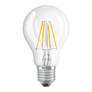 Radium LED Filament Lampe A60 Birne 4W =40W E27 klar 470lm 840 Neutralweiß 4000K
