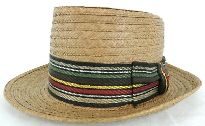 Sombrero de Paja Pedigree 6 7/8 Marrón Tarta de Cerdo Baltimore De Colección Defectos Foto 1 de 4