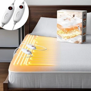 Heated Blanket Queen, Electric Blanket Machine Washable 203x105cm, Dual Zone Hea - Picture 1 of 7