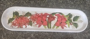 Michel Design Works Poinsettia Melamine Serveware Accent Tray - Picture 1 of 4