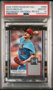 Miles Mikolas 2020 Topps Museum Collection /50 POP 1 Meaningful Materials Relics - Picture 1 of 2