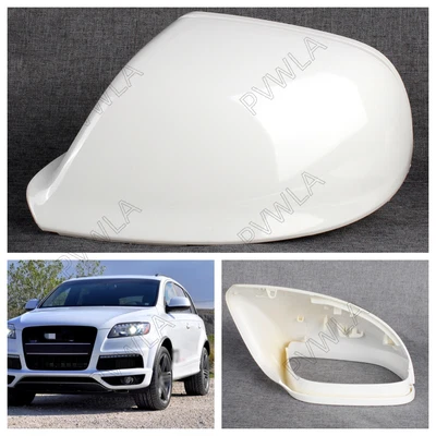 For Audi Q7 Q5 2011 2012-2017 White Rear Mirror Cover Shell Cap Left Driver Side Foto 1 de 4