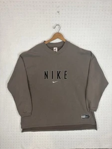 Sudadera Vintage Nike Talla 3XL Marrón Centro Swoosh Spellout Pullover EE. UU. 90s - Imagen 1 de 7