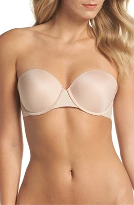 SPANX 30022R Up For Anything Strapless Underwire Bra Sz 34D Beige - Image 1 of 2