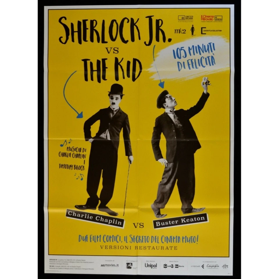 Poster Sherlock Jr Vs The Kid Charlie Chaplin Buster Keaton Charlot Film A15 - Bild 1 von 1