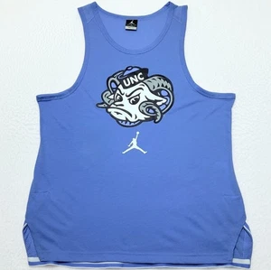 Jordan Dri-Fit North Carolina Tar Heels blue sleeveless tank shirt Men's LARGE L - Picture 1 of 6