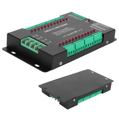 24-Kanal-DMX512-Decodierungscontroller LED-Farb-RGB-Stre-Controller mit Wählcode - Bild 1 von 4